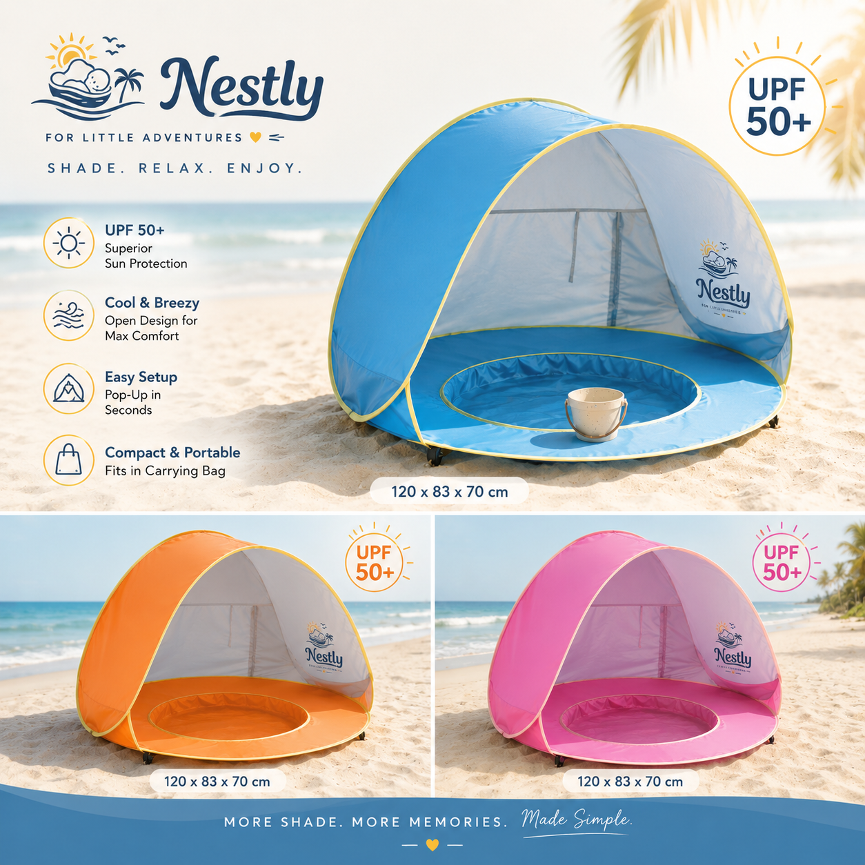 Nestly - UV Protected Beach Tent™